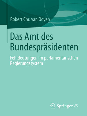cover image of Das Amt des Bundespräsidenten